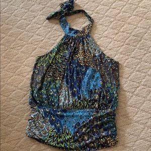 Eclectic style halter top